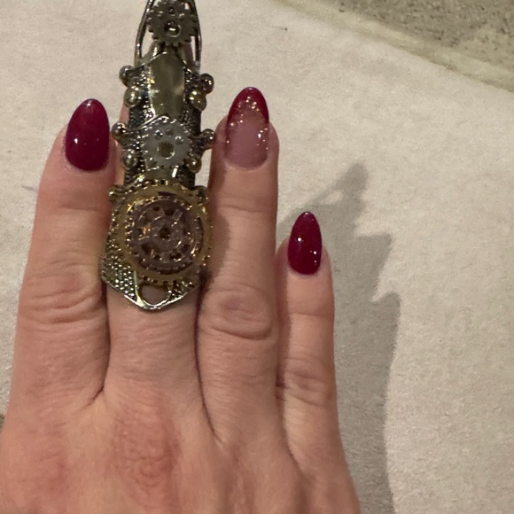 Steampunk Gear Ring in Gold and Silver - Picture 1 of 3